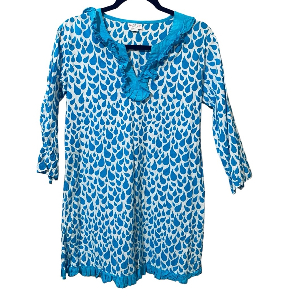 Top It Off‎ Women's Small/Medium Teardrop Raindrop Swimsuit Coverup Tunic